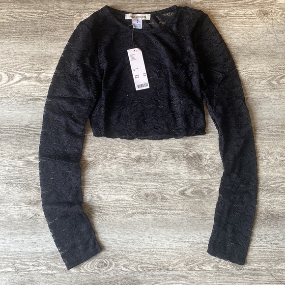 SOLD UO Danica Lace Sheer Long Sleeve Top NWT - Picture 2 of 8